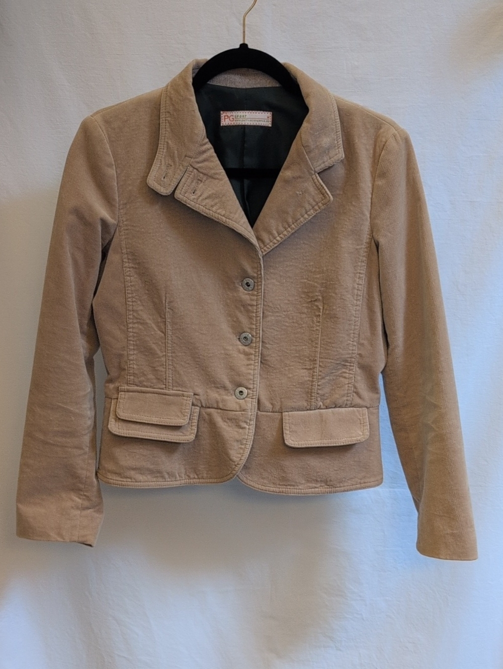 PG Sport Corduroy Blazer Beige Cotton Sz M